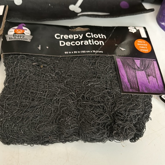 NWT 7 Piece Halloween Skeleton Bundle Bag Gloves Fright Creepy Cup Mask Make Up - Picture 6 of 16